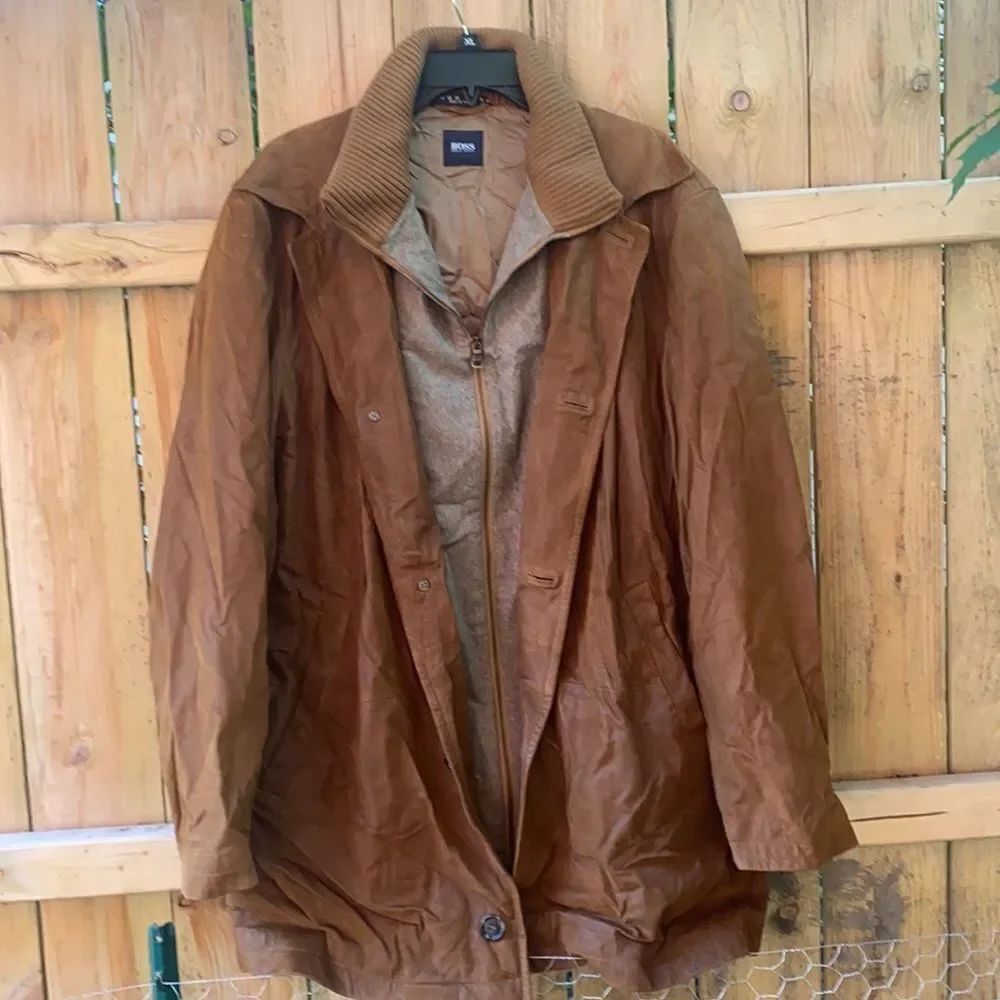 Hugo Noss vintage calfskin coat sz. 44R